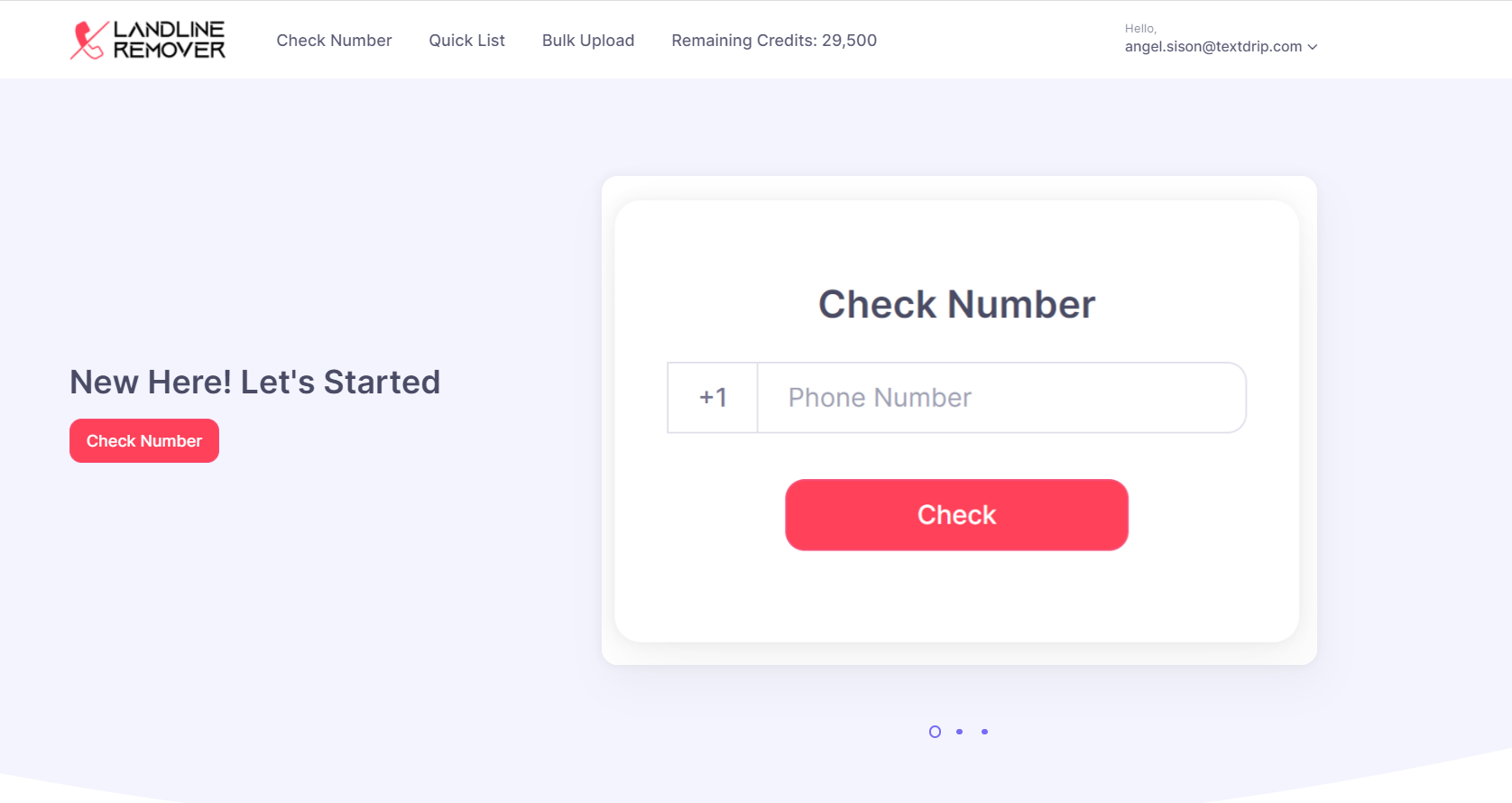 screenshot of Landline Remover